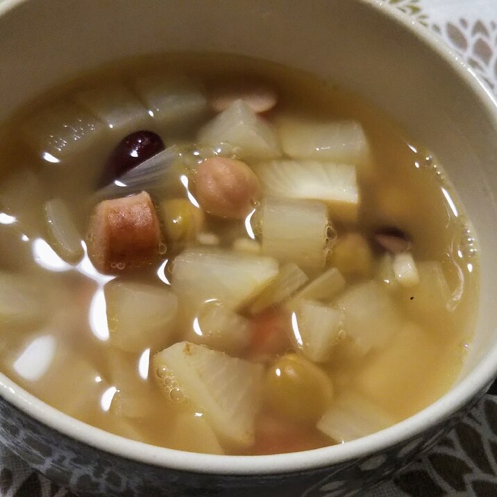 お豆と野菜のスープ